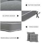 Dark Gray Rocking Chair Cushion Set for Outdoors