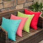 MIULEE Set of 2 Red Outdoor Pillow Covers 18x18