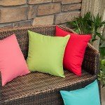 MIULEE Set of 2 Red Outdoor Pillow Covers 18x18