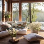 Retro Wood Grain Throw Pillow Covers - Set of 4