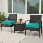 Set of 2 Waterproof Patio Chair Cushions