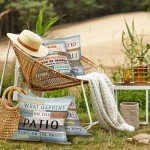 Retro Wood Grain Throw Pillow Covers - Set of 4