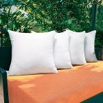 Set of 4 Waterproof Outdoor Throw Pillow Inserts