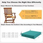 Set of 2 Waterproof Patio Chair Cushions