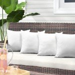 Set of 4 Waterproof Outdoor Throw Pillow Inserts