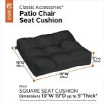 Water-Resistant Square Patio Seat Cushions - 2 Pack