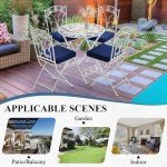 Royal Blue Outdoor Chair Cushion Set of 4