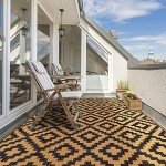 Reversible Outdoor Mat - Black & Brown Lattice