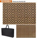 Reversible Outdoor Mat - Black & Brown Lattice