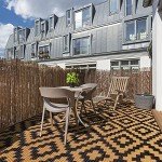 Reversible Outdoor Mat - Black & Brown Lattice