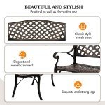 VINGLI 40.5" Bronze Outdoor Garden Bench
