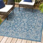 Bohemian Floral Indoor/Outdoor Area Rug 5' x 8