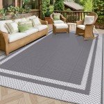 Reversible Outdoor Rug for Patio and Camping