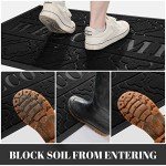 Heavy Duty Waterproof Outdoor Welcome Mat, Black