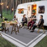 Reversible Outdoor Rug for Patio and Camping