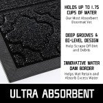 Heavy Duty Waterproof Outdoor Welcome Mat, Black