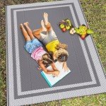 Reversible Outdoor Rug for Patio and Camping