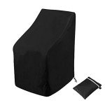 Waterproof Outdoor Stacked Chair Cover in Black