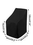 Waterproof Outdoor Stacked Chair Cover in Black