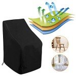 Waterproof Outdoor Stacked Chair Cover in Black