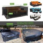 Waterproof Patio Furniture Set Cover 90"x65"x28