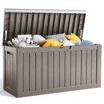 Lockable 80 Gallon Resin Patio Storage Box