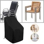 Waterproof Outdoor Stacked Chair Cover in Black