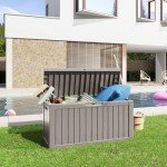 Lockable 80 Gallon Resin Patio Storage Box