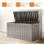 Lockable 80 Gallon Resin Patio Storage Box