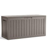Lockable 80 Gallon Resin Patio Storage Box