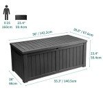 YITAHOME 120 Gallon Waterproof Outdoor Storage Box