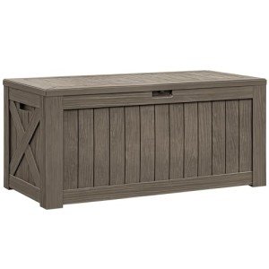 Flamaker 120 Gallon Waterproof Resin Deck Box