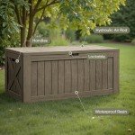 Flamaker 120 Gallon Waterproof Resin Deck Box