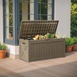 Flamaker 120 Gallon Waterproof Resin Deck Box