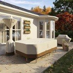 Outdoor Patio Table & Chair Cover - Large Tan