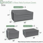 4-Piece Waterproof Patio Furniture Cover Set