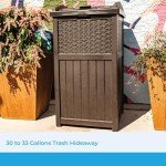 Suncast 33 Gallon Outdoor Trash Can Hideaway