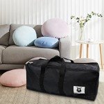 Waterproof Storage Bag for Patio Cushions, Black