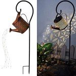 Metal Watering Can Solar Lanterns for Garden Decor