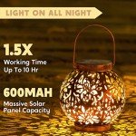 2 Pack Outdoor Solar Hanging Lanterns for Patio
