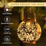 2 Pack Outdoor Solar Hanging Lanterns for Patio