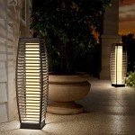 Solar-Powered Wicker Lantern for Outdoor Spaces