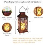 2-Pack 11" Waterproof Solar Lanterns - Antique Copper