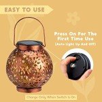 2 Pack Outdoor Solar Hanging Lanterns for Patio