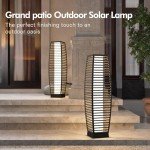 Solar-Powered Wicker Lantern for Outdoor Spaces