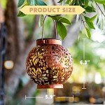 2 Pack Outdoor Solar Hanging Lanterns for Patio