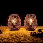 Set of 2 Battery-Operated Outdoor LED Lanterns