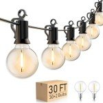 Brightown 30 Ft Outdoor Globe String Lights