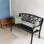Metal Garden Bench for Patio and Yard Use
