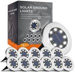 12-Pack Waterproof Solar Garden Lights for Outdoors